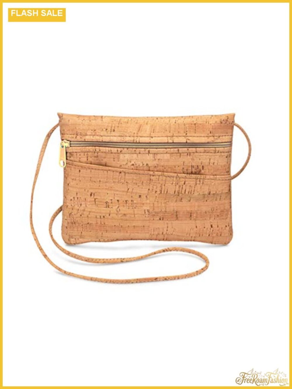 Cork Hip Bag & Crossbody with Natural Zipper - Handmade Sustainable